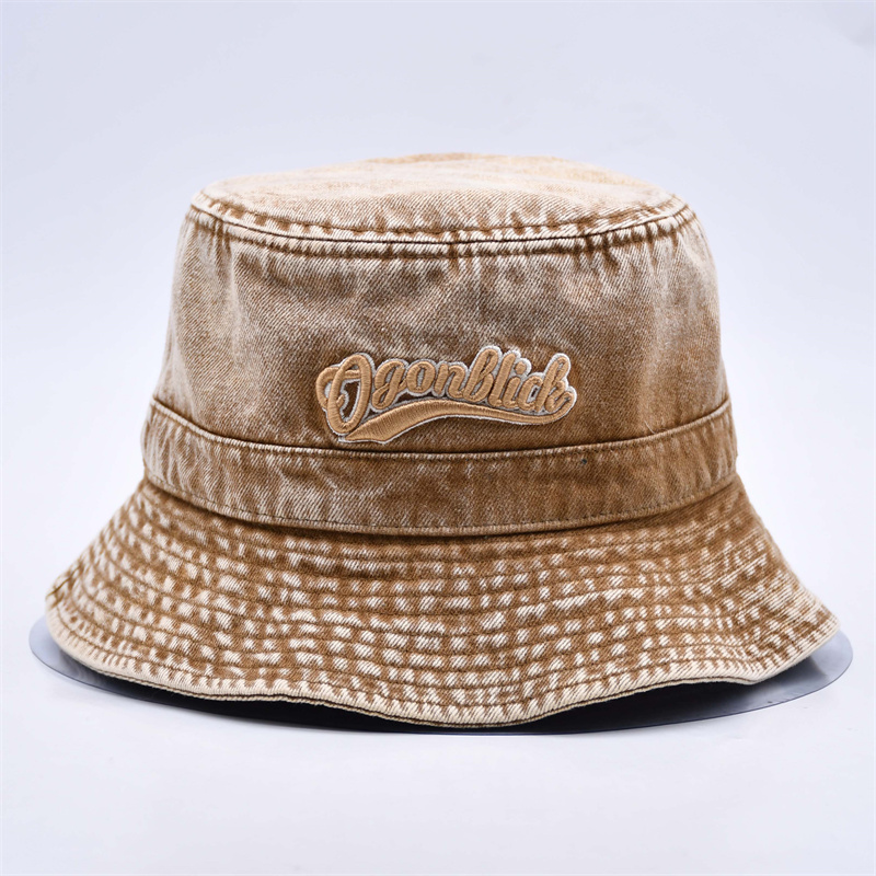 washed cotton bucket hats